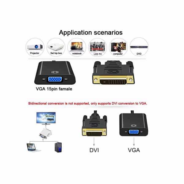 تبدیل ِDVI-D به VGA مدل D-net کابلی
