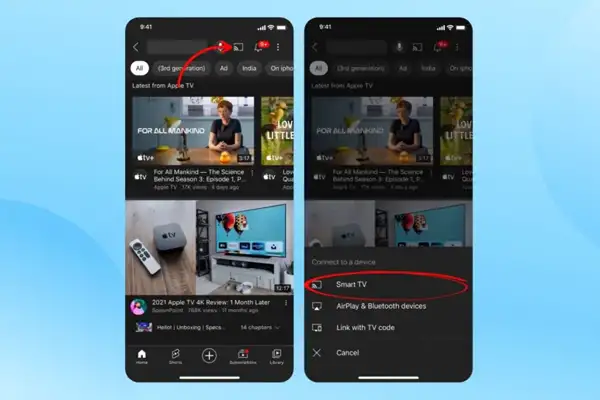 connect YouTube to TV from iPhone
