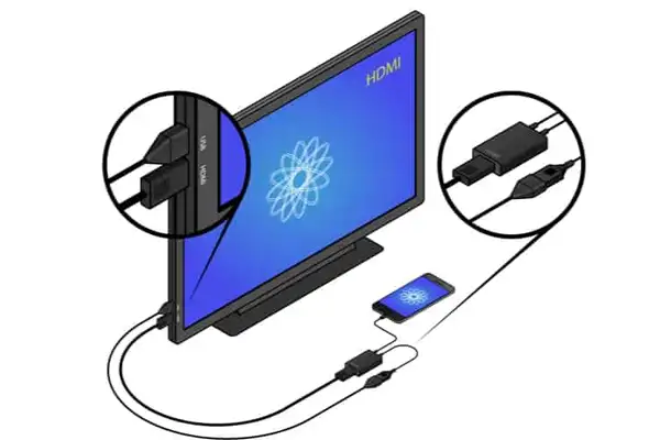 اتصال گوشی سامسونگ به تلویزیون با کابل MHL