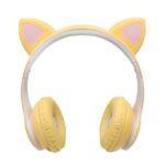 هدفون بلوتوثی گربه ای Cat ear مدل P68m زرد