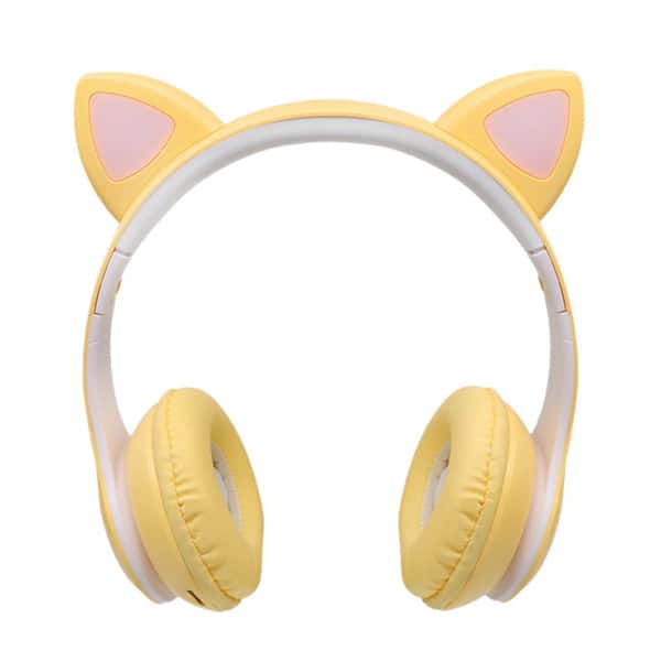 هدفون بلوتوثی گربه ای Cat ear مدل P68m زرد