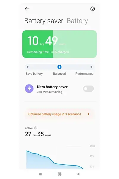 بهینه سازی مصرف باتری با Battery Saver Mode