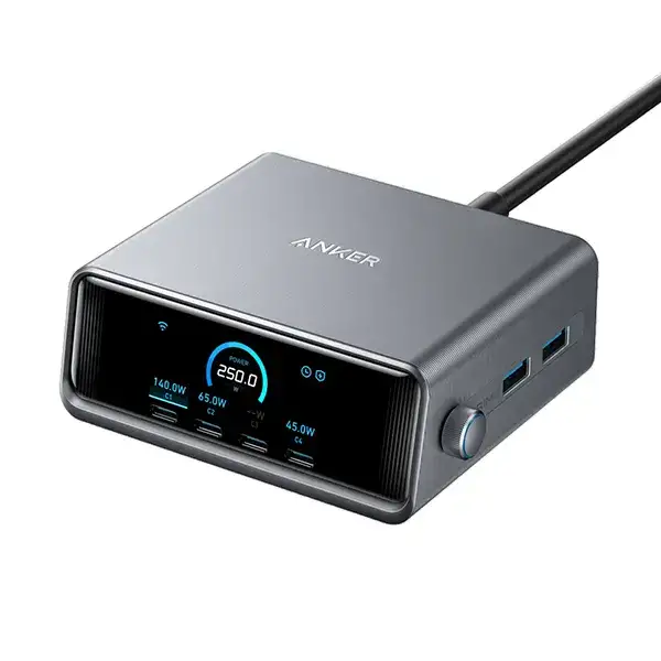 شارژر Anker Prime Charger (250W, 6 Ports, GaNPrime مدل A2345