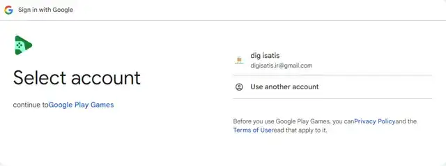 وارد شدن به حساب بازی گوگل پلی با اکانت گوگل