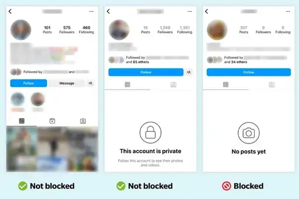 بررسی بلاک شدن در اینستاگرام با جستجوی نام کاربری