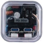 کلگی فست شارژ Powerologe PWCUQC020 2Port Type-C PD 35W