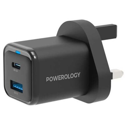 شارژ دیواری powerology PWCUQC023 35WPD 18WQC GaN