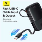 پاوربانک 22.5 وات 20000 با کابل تایپ سی بیسوس Baseus QPOW Pro Plus Power Bank P10067102112