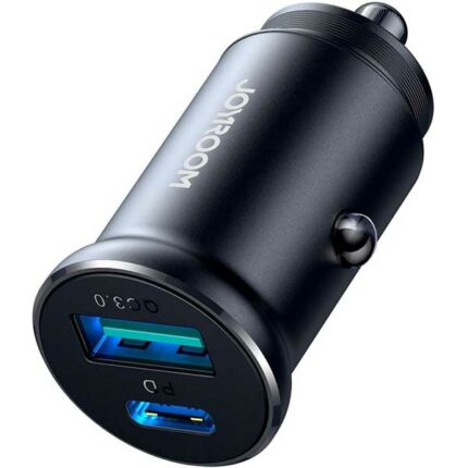 شارژر فندکی دوپورت 30 وات جویروم Joyroom Mini Metal Fast Car Charger JR-CCN05