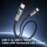 کابل شارژ دوسر تایپ سی 100 وات با نمایشگر مک دودو Mcdodo CA-5610 100W USB-C to USB-C Cable