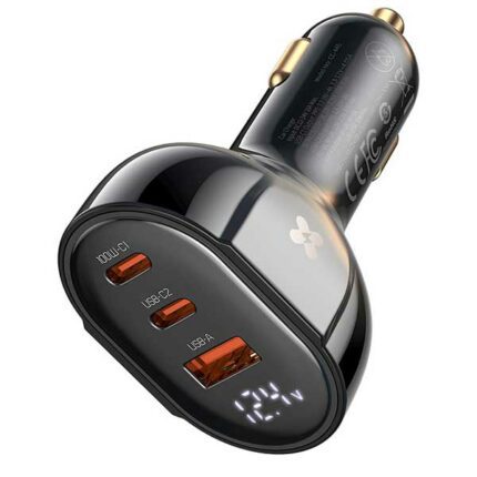 شارژر فندکی 3 پورت 128 وات مک دودو Mcdodo Digital Display Fast Car Charger CC-4450