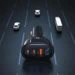 شارژر فندکی 3 پورت 128 وات مک دودو Mcdodo Digital Display Fast Car Charger CC-4450