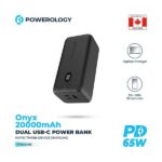 پاوربانک 65 وات 20000 پاورولوژی Powerology Onyx Power Bank PPBCHA19