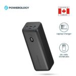 پاوربانک 100 وات 30000 پاورولوژی Powerology Onyx Dual USB-C Power Bank PPBCHA20