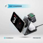 شارژر وایرلس 3 کاره پاورولوژی Powerology Qi2 Fast Charging Multi-Device PWCUQC033