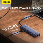 هاب تایپ سی 5 پورت بیسوس Baseus 6 Port USB-C Hub Adapter BS-OH111 B00052807813-00