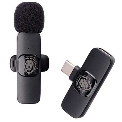 میکروفون بی سیم یقه‌ای تایپ سی گرین Green Lion Solo Wireless Microphone 3 Plugs GNSOLOWMICBK