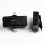 میکروفون بی سیم لایتنینگ و تایپ سی Powerology Wireless Lavalier Microphone PWMICBK