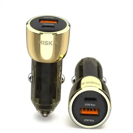 شارژر فندکی 95 وات هیسکا مدل HCC-318 دو پورت