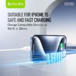 کابل شارژ 18 واتی تایپ سی بیوا مدل CB367