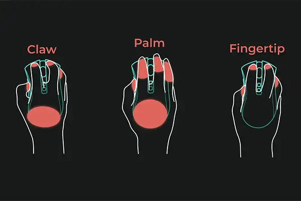 راهنمای سبک گرفتن ماوس کامپیوتر