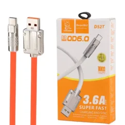 کابل تایپ سی 3.6 آمپر فست شارژ دنمن D52T طول 1 متر