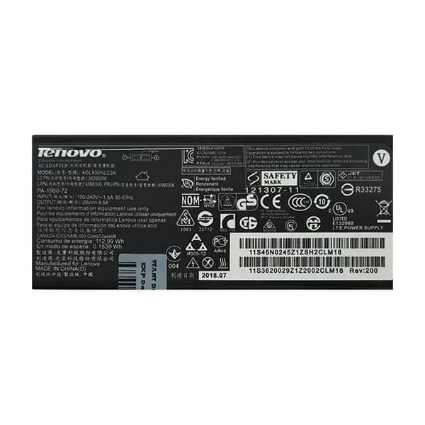 شارژر لپ تاپ لنوو 20V 4.5 A سر USB