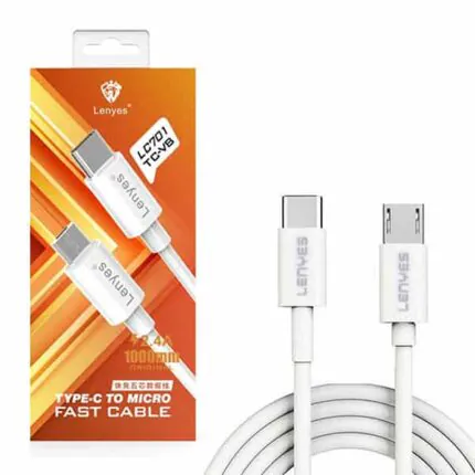 کابل فست شارژ Lenyes LC701 TC-I5 Type-C to Micro-USB