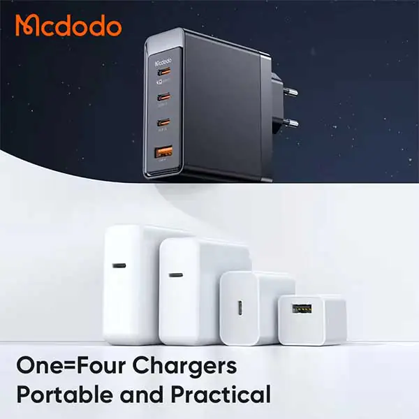 کلگی فست شارژ Mcdodo CH-514 GaN 4Port 100W